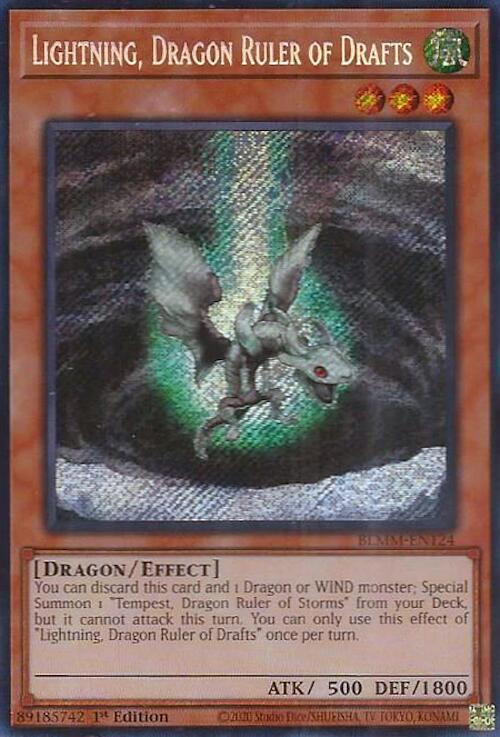 Lightning, Dragon Ruler of Drafts [BLMM-EN124] Secret Rare | Cracking-Singles