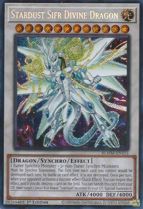 Stardust Sifr Divine Dragon [BLMM-EN151] Secret Rare | Cracking-Singles