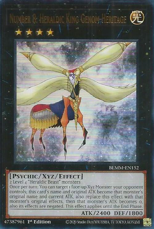 Number 8: Heraldic King Genom-Heritage [BLMM-EN152] Ultra Rare | Cracking-Singles