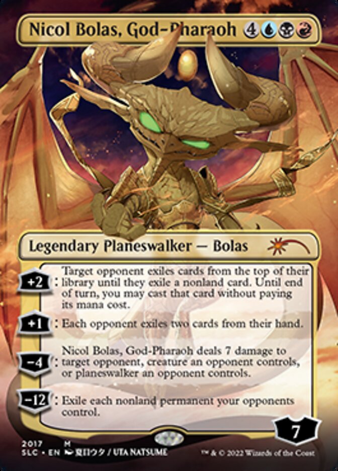Nicol Bolas, God-Pharaoh (Borderless) [Secret Lair Countdown Kit] | Cracking-Singles