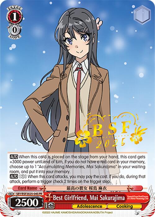 Best Girlfriend, Mai Sakurajima (BSF 2025) [Bushiroad Event Cards] | Cracking-Singles