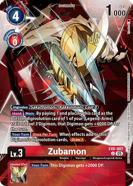 Zubamon [EX6-007] (Box Topper) [Versus Monsters] | Cracking-Singles