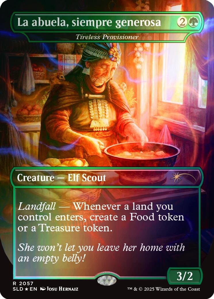 La abuela, siempre generosa - Tireless Provisioner (Rainbow Foil) [Secret Lair Drop Series] | Cracking-Singles