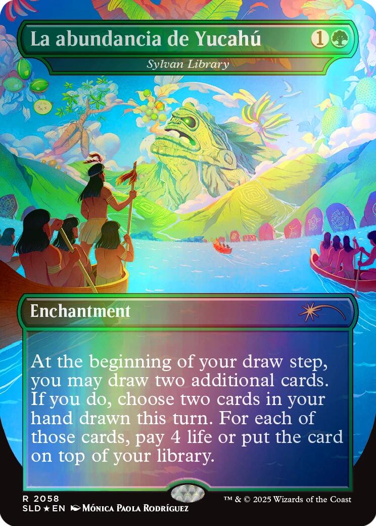 La abundancia de Yucahu - Sylvan Library (Rainbow Foil) [Secret Lair Drop Series] | Cracking-Singles