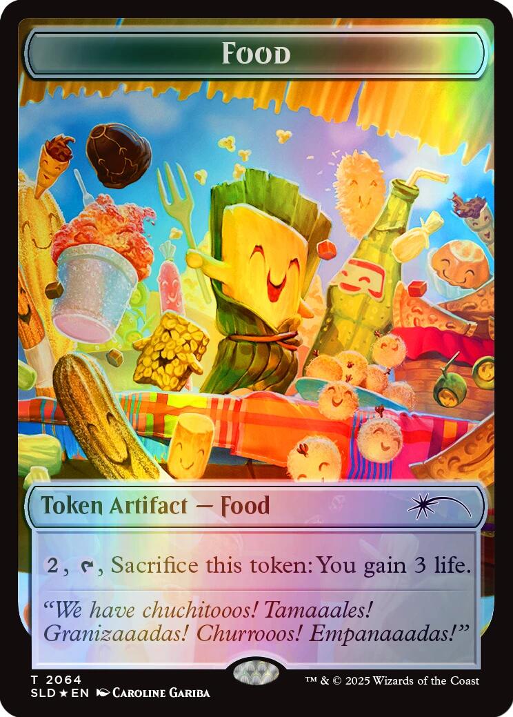 Food Token (2064) (Rainbow Foil) [Secret Lair Drop Series] | Cracking-Singles