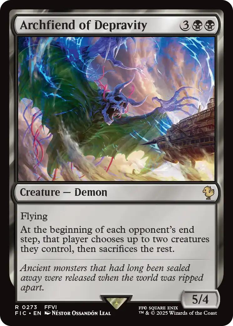 Archfiend of Depravity (Surge Foil) [FINAL FANTASY Commander] | Cracking-Singles