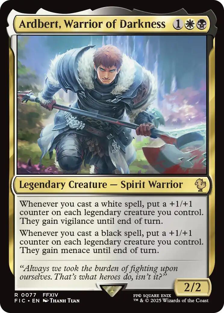 Ardbert, Warrior of Darkness (Surge Foil) [FINAL FANTASY Commander] | Cracking-Singles