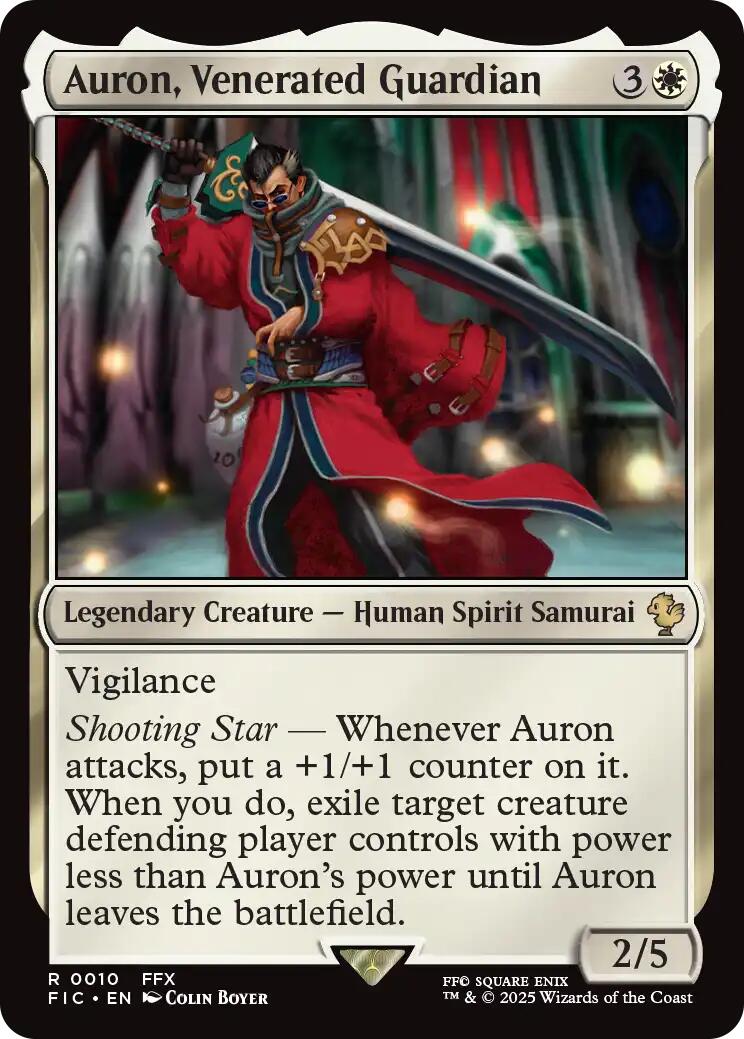 Auron, Venerated Guardian (Surge Foil) [FINAL FANTASY Commander] | Cracking-Singles