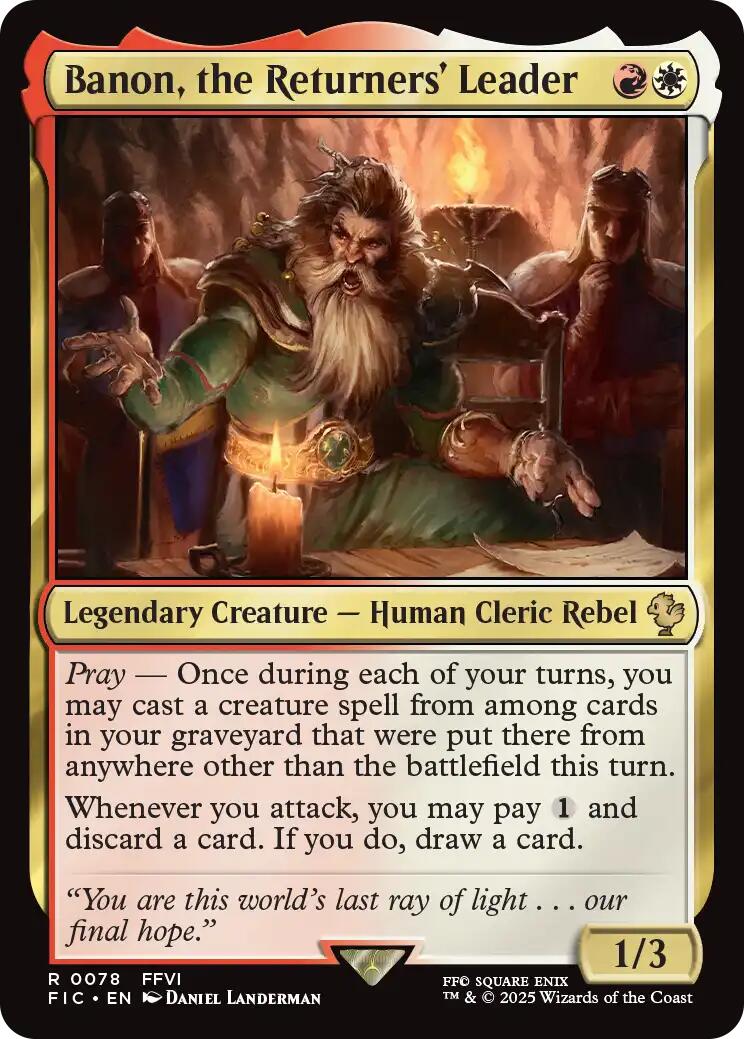 Banon, the Returners' Leader (Surge Foil) [FINAL FANTASY Commander] | Cracking-Singles