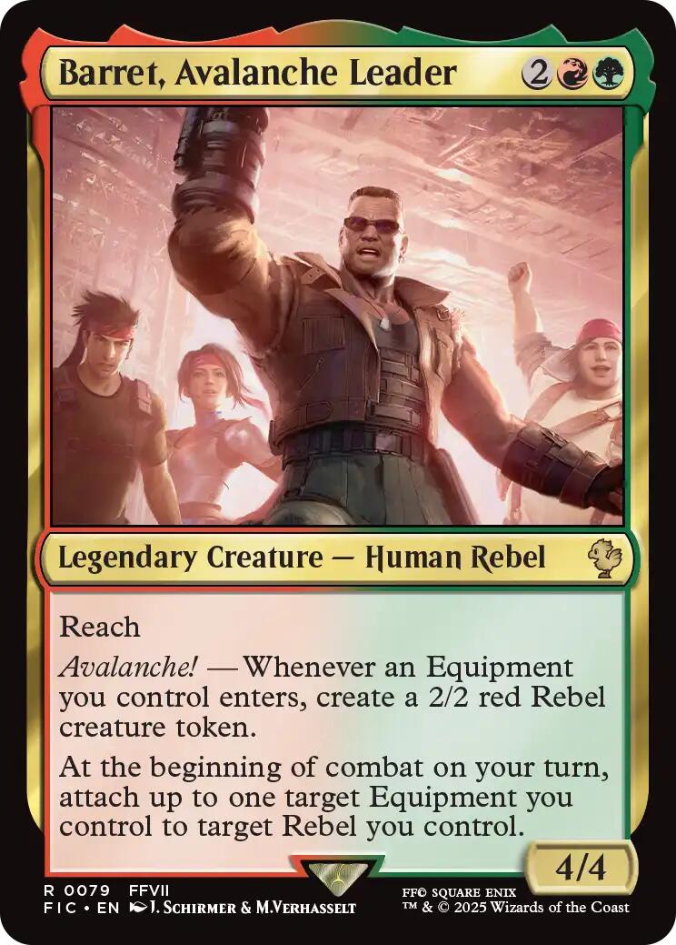 Barret, Avalanche Leader (Surge Foil) [FINAL FANTASY Commander] | Cracking-Singles