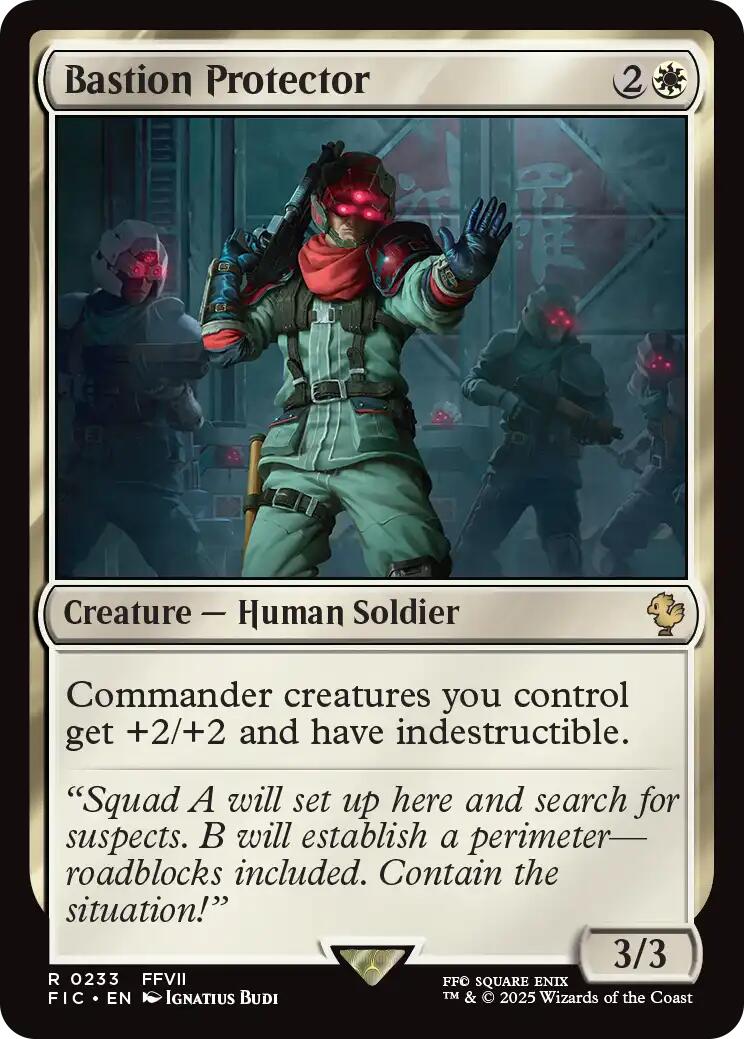 Bastion Protector (Surge Foil) [FINAL FANTASY Commander] | Cracking-Singles