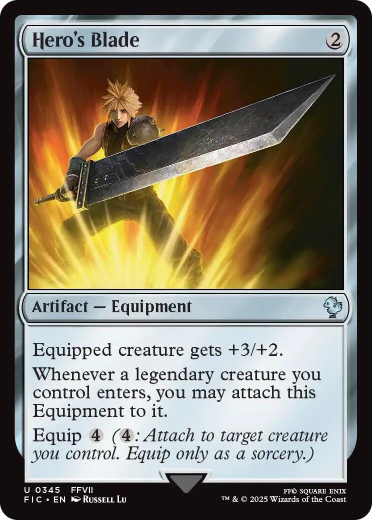 Hero's Blade (Surge Foil) [FINAL FANTASY Commander] | Cracking-Singles