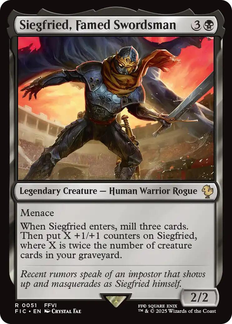 Siegfried, Famed Swordsman (Surge Foil) [FINAL FANTASY Commander] | Cracking-Singles