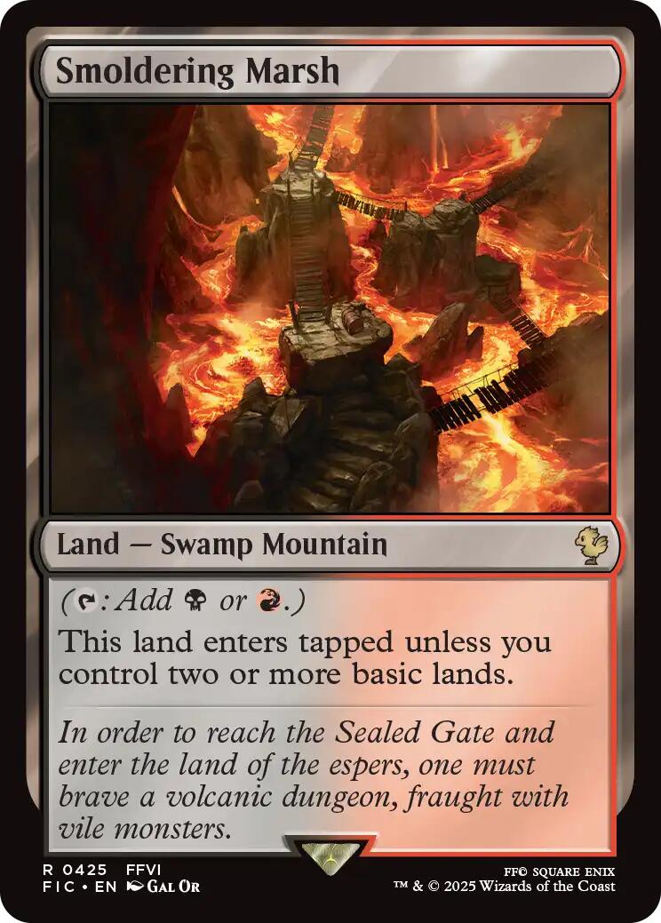 Smoldering Marsh (Surge Foil) [FINAL FANTASY Commander] | Cracking-Singles