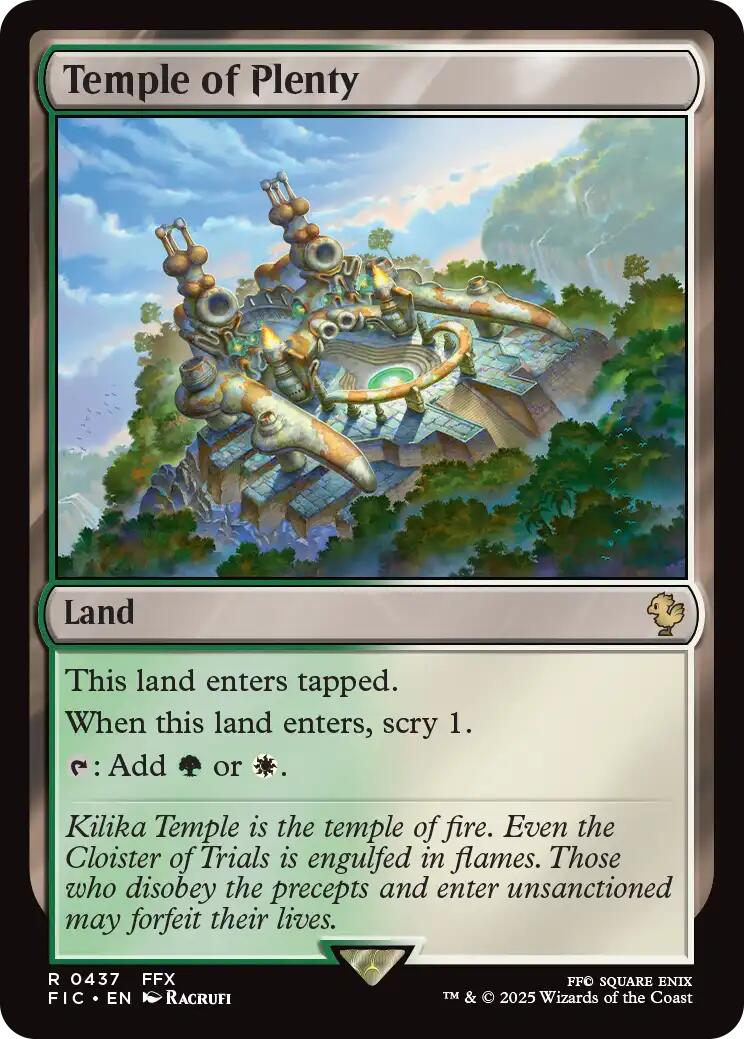 Temple of Plenty (Surge Foil) [FINAL FANTASY Commander] | Cracking-Singles
