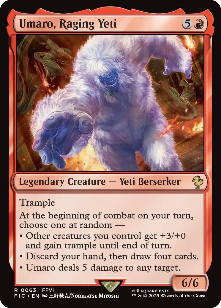 Umaro, Raging Yeti (Surge Foil) [FINAL FANTASY Commander] | Cracking-Singles