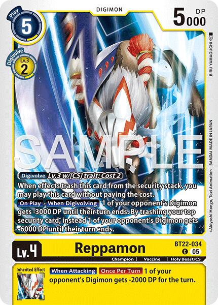Reppamon [BT22-034] [Cyber Eden] | Cracking-Singles