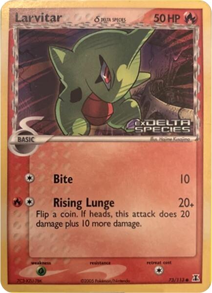 Larvitar (73/113) (Delta Species) (Stamped) [Miscellaneous Cards] | Cracking-Singles