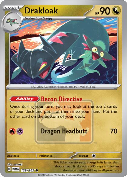 Drakloak (129/167) [League & Championship Cards] | Cracking-Singles