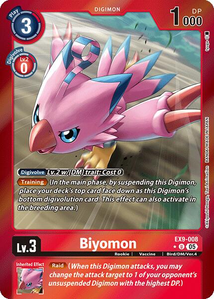 Biyomon [EX9-008] (Limited Foil) [Versus Monsters] | Cracking-Singles