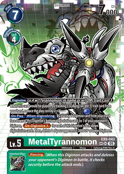 MetalTyrannomon [EX9-043] (SP) [Versus Monsters] | Cracking-Singles