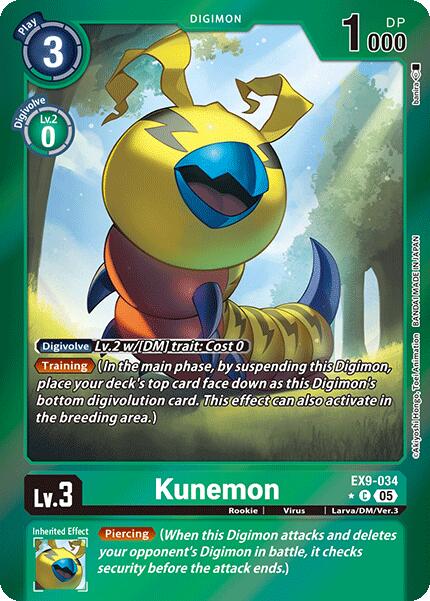 Kunemon [EX9-034] (Limited Foil) [Versus Monsters] | Cracking-Singles