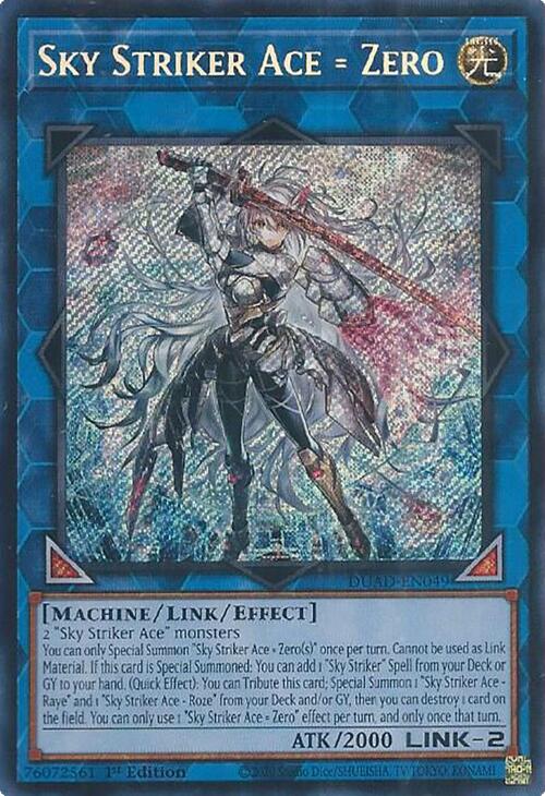 Sky Striker Ace = Zero [DUAD-EN049] Secret Rare | Cracking-Singles