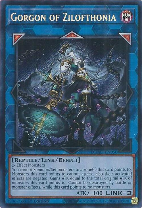 Gorgon of Zilofthonia [DUAD-EN050] Secret Rare | Cracking-Singles