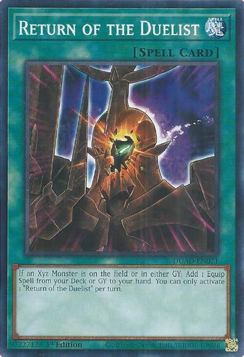 Return of the Duelist (card) [DUAD-EN071] Common | Cracking-Singles