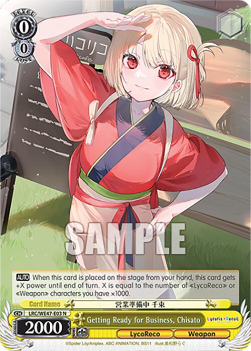 Getting Ready for Business, Chisato (LRC-WE47-E03 N) [Lycoris Recoil Premium Booster] | Cracking-Singles