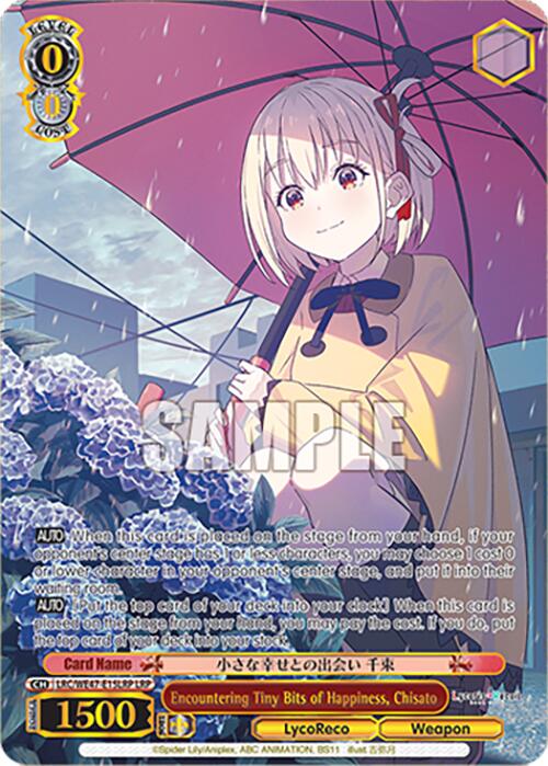 Encountering Tiny Bits of Happiness, Chisato (LRC-WE47-E15LRP LRP) [Lycoris Recoil Premium Booster] | Cracking-Singles