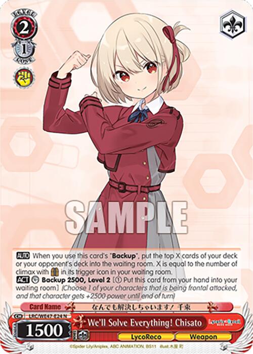 We'll Solve Everything! Chisato (LRC-WE47-E24 N) [Lycoris Recoil Premium Booster] | Cracking-Singles