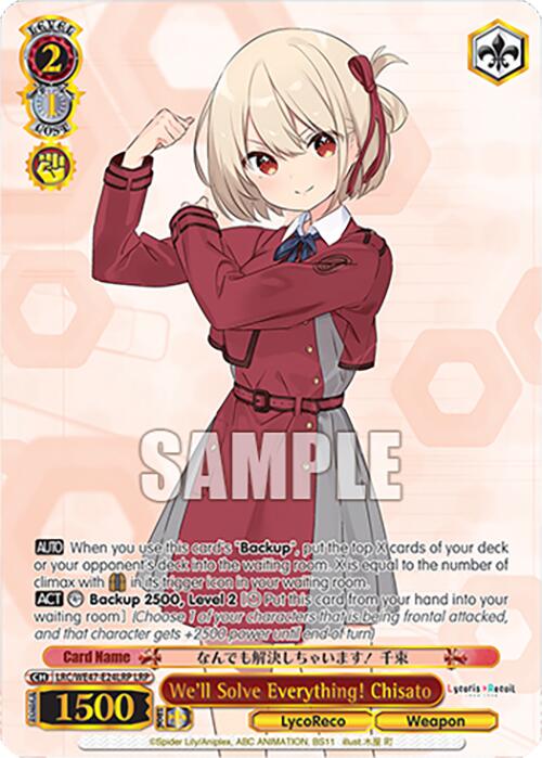 We'll Solve Everything! Chisato (LRC-WE47-E24LRP LRP) [Lycoris Recoil Premium Booster] | Cracking-Singles