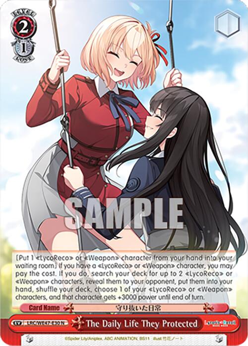 The Daily Life They Protected (LRC-WE47-E30 N) [Lycoris Recoil Premium Booster] | Cracking-Singles