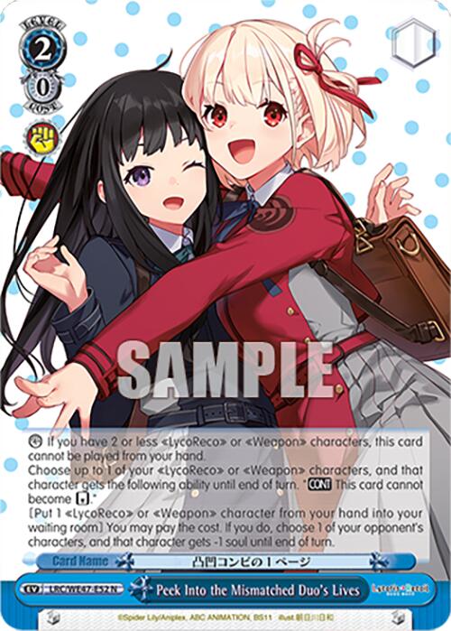 Peek Into the Mismatched Duo's Lives (LRC-WE47-E52 N) [Lycoris Recoil Premium Booster] | Cracking-Singles