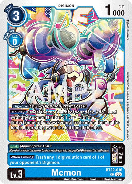 Mcmon [BT22-016] [Cyber Eden] | Cracking-Singles