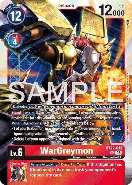 WarGreymon [BT22-013] [Cyber Eden] | Cracking-Singles