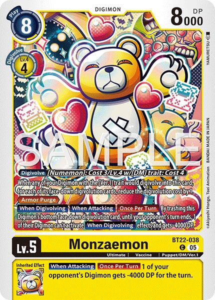 Monzaemon [BT22-038] [Cyber Eden] | Cracking-Singles