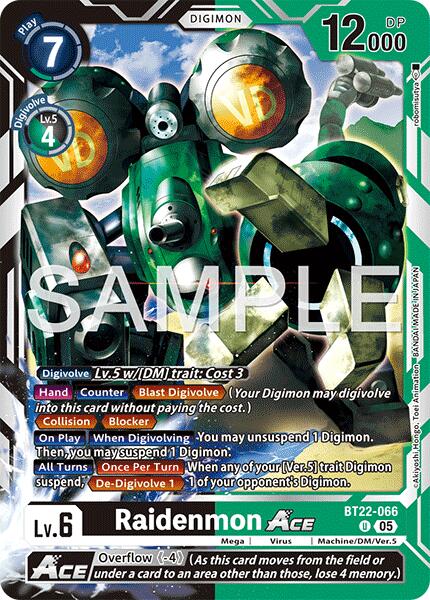 Raidenmon ACE [BT22-066] [Cyber Eden] | Cracking-Singles