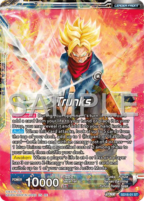 Trunks // SS2 Trunks, Envoy of Justice Returns (Reprint) (SD18-01) [Premium Anniversary Box 2025] | Cracking-Singles