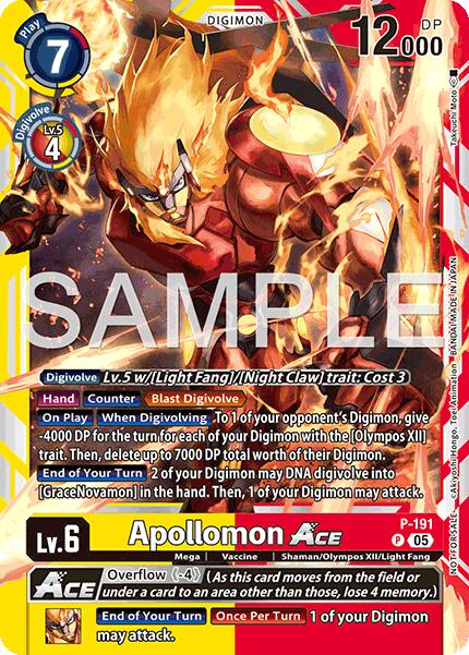 Apollomon ACE [P-191] (Store Tournament 2025 Vol.3 Participation Pack) [Promotional Cards] | Cracking-Singles