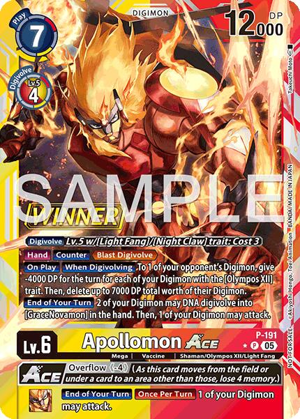 Apollomon ACE [P-191] (Store Tournament 2025 Vol.3 Winner Pack) [Promotional Cards] | Cracking-Singles