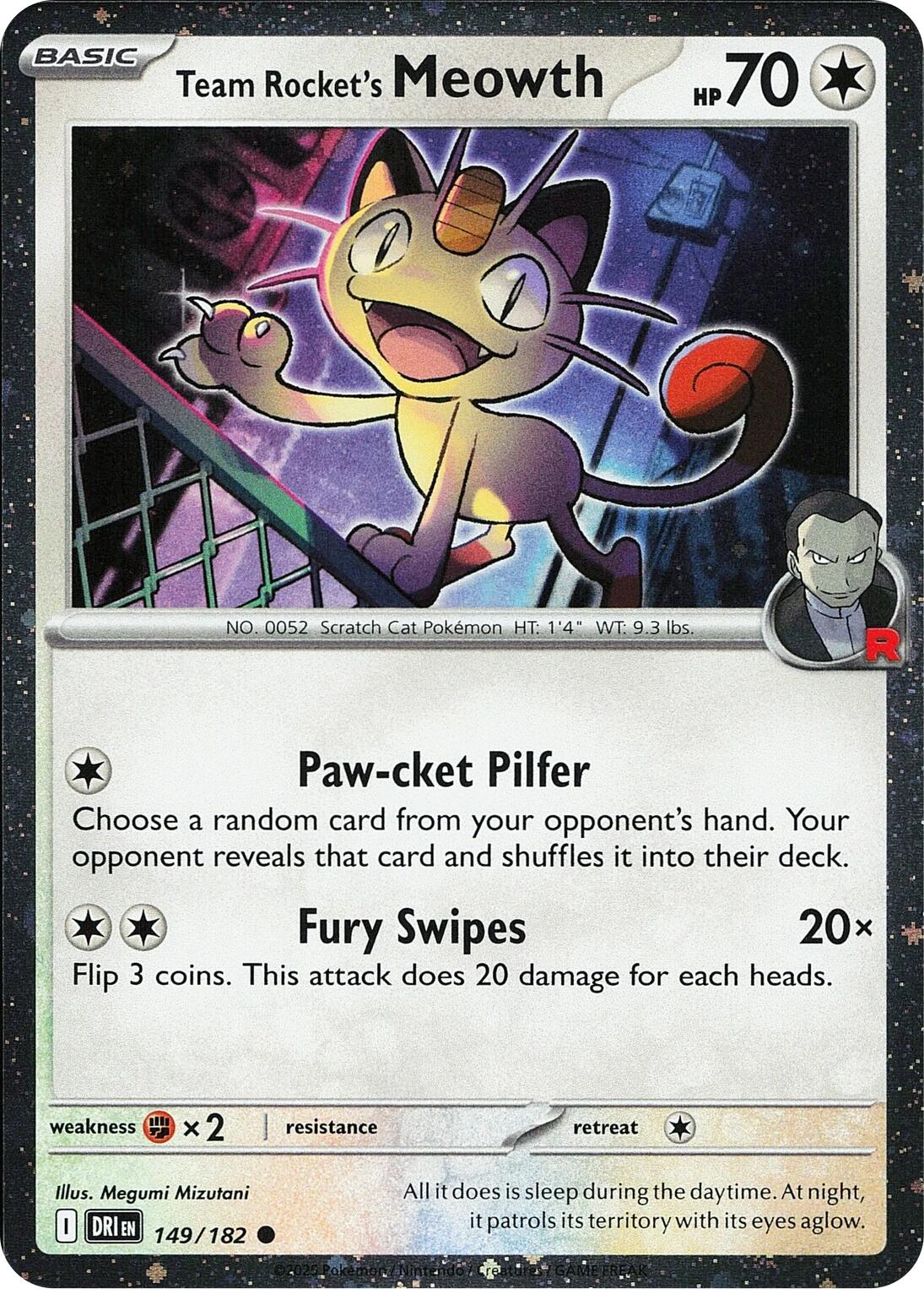Team Rocket's Meowth (149/182) (Cosmos Holo) [Miscellaneous Cards] | Cracking-Singles