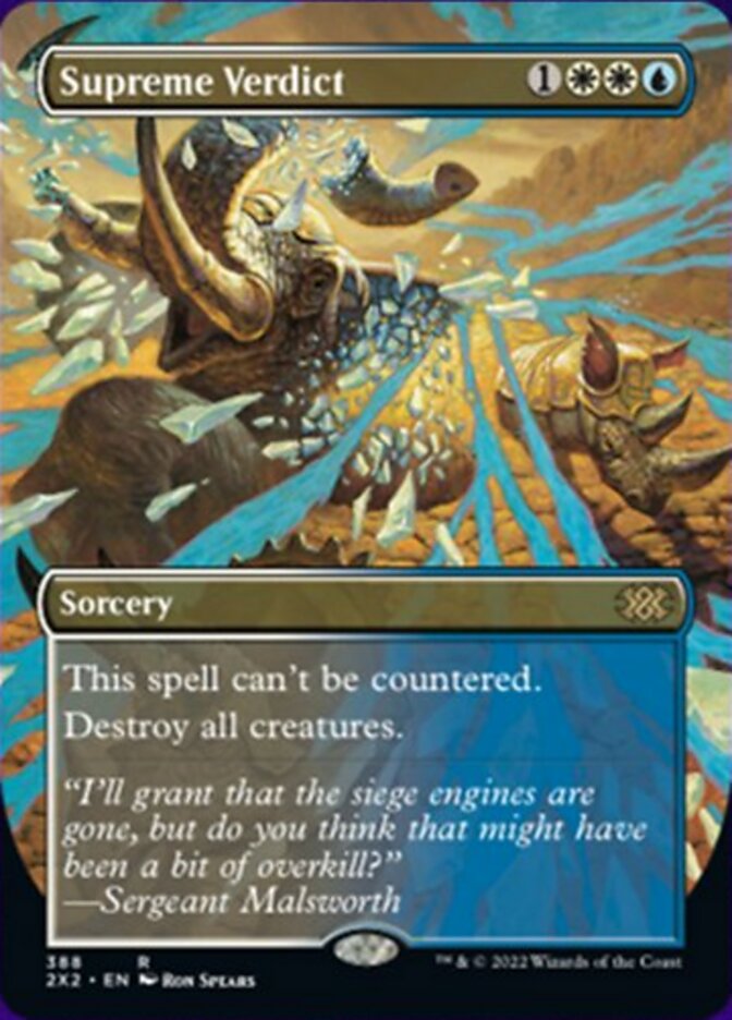 Supreme Verdict (Borderless Alternate Art) [Double Masters 2022] | Cracking-Singles