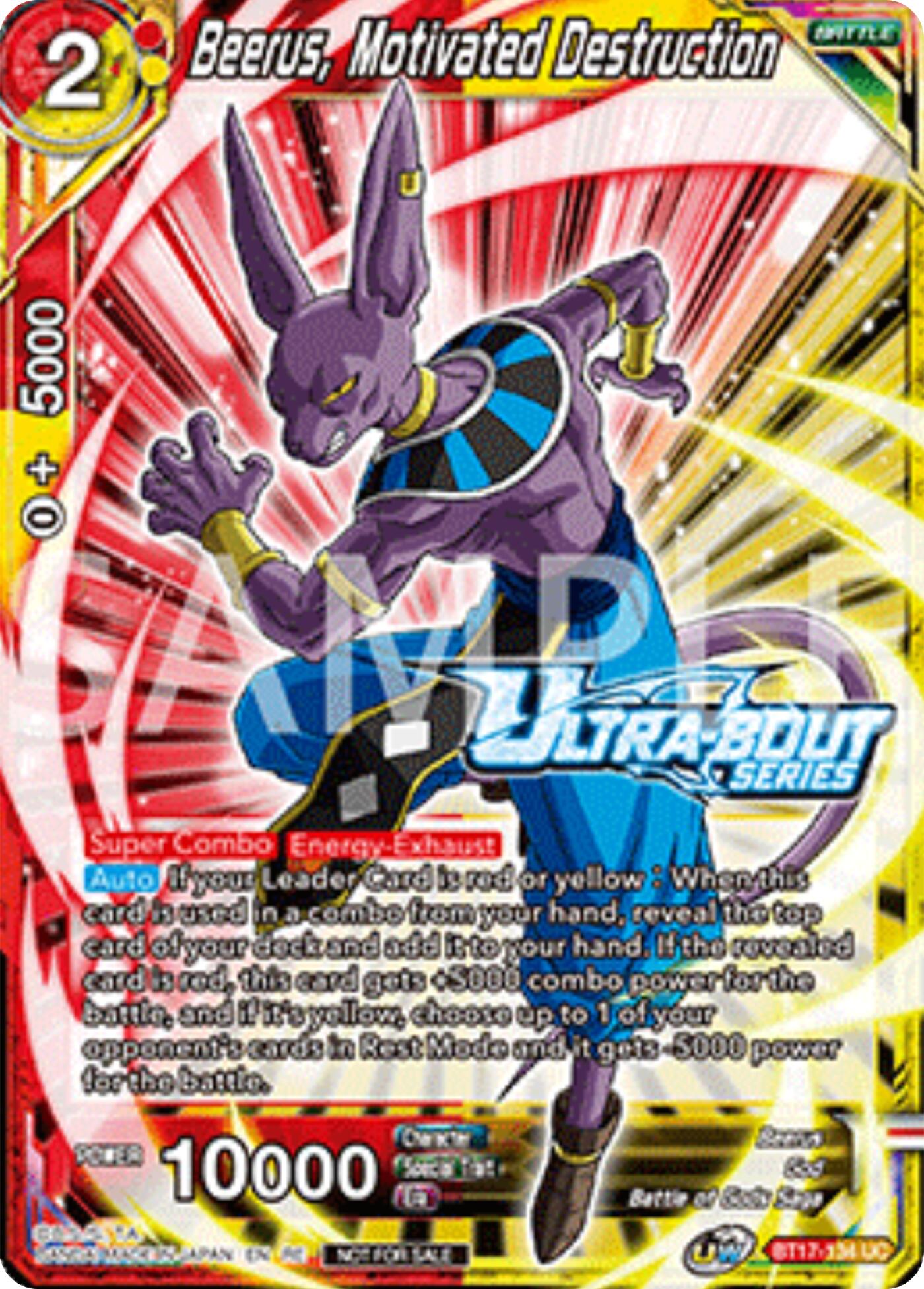 Beerus, Motivated Destruction (Event Pack 17) (BT17-134) [Promotion Cards] | Cracking-Singles