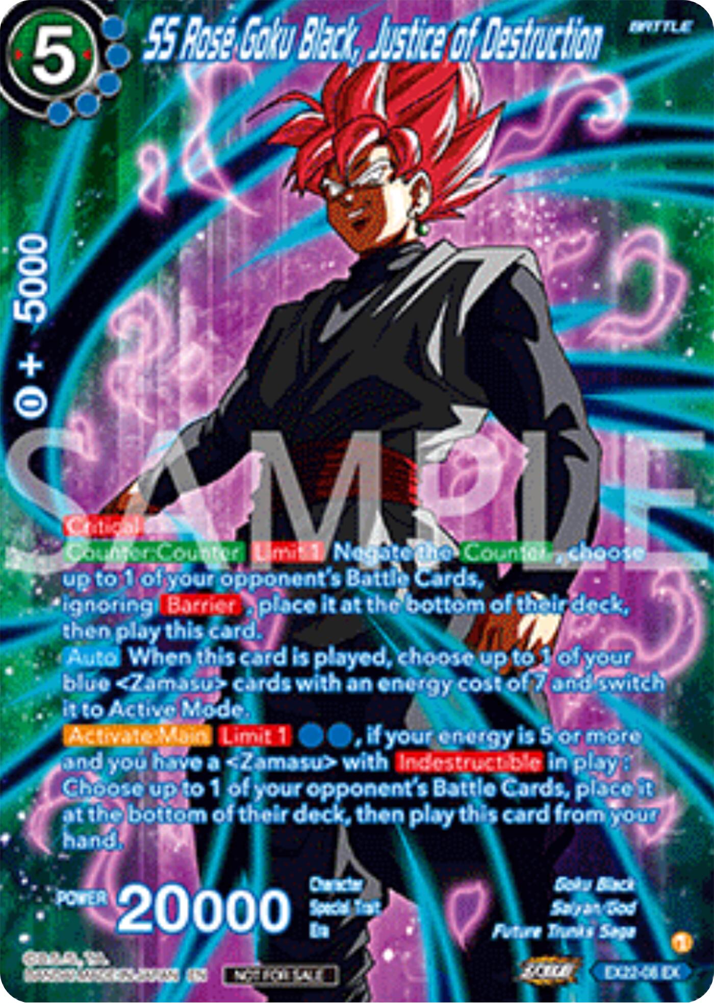 SS Rose Goku Black, Justice of Destruction (Premium Alt-Art Set 2025 Vol.2) (EX22-08) [Promotion Cards] | Cracking-Singles