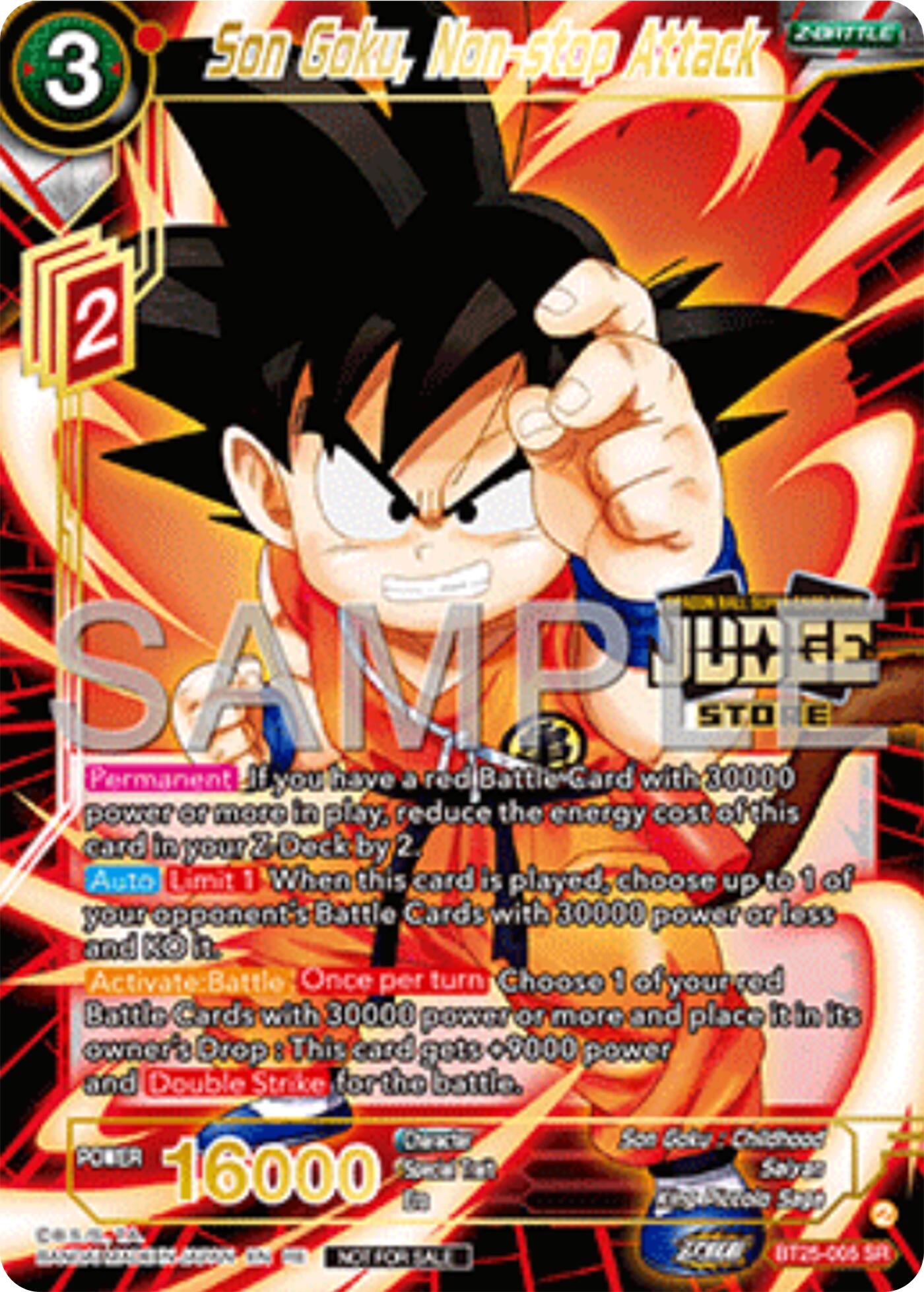 Son Goku, Non-stop Attack (Judge Pack Vol.17) (Store) (BT25-005) [Tournament Promotion Cards] | Cracking-Singles