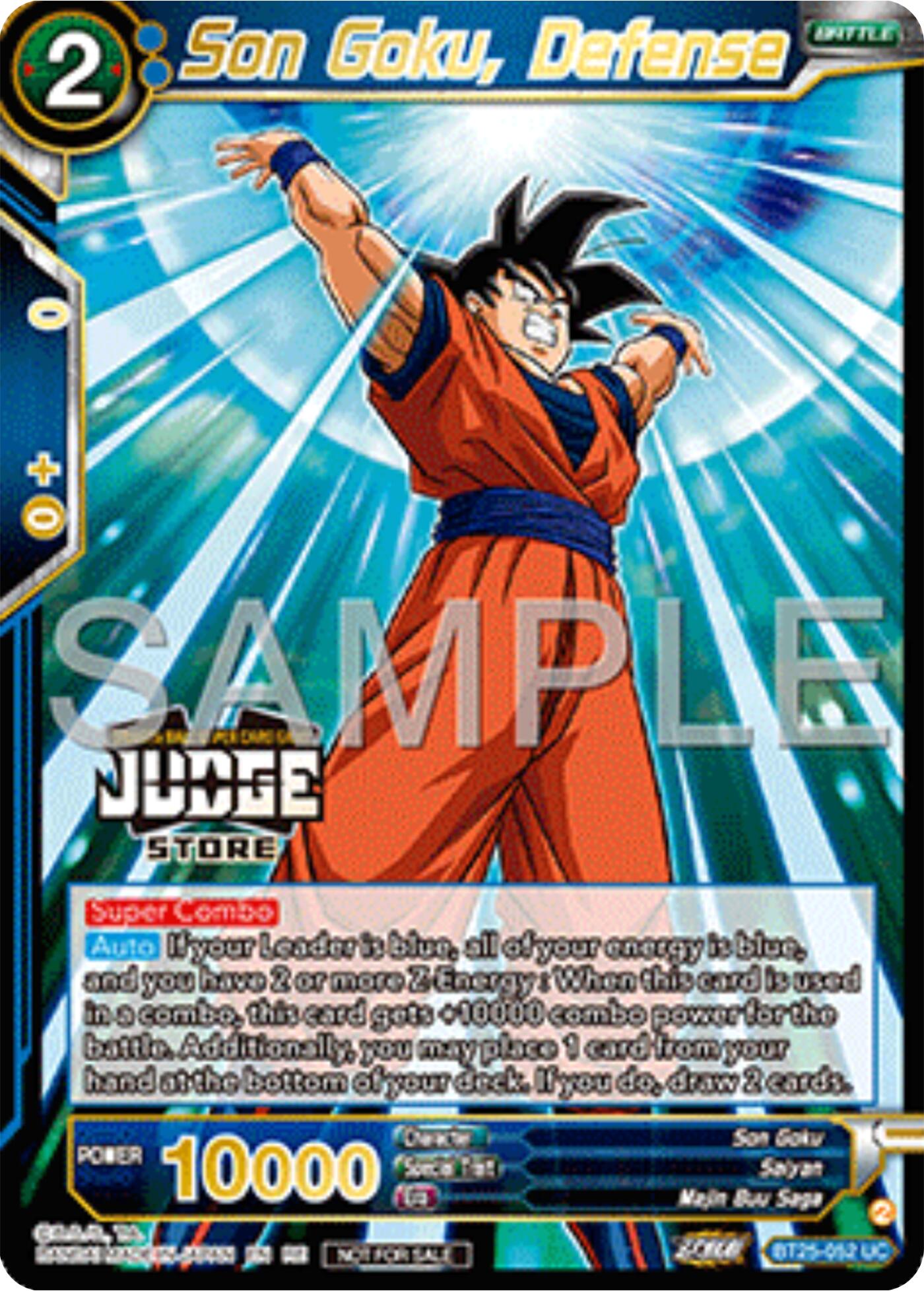 Son Goku, Defense (Judge Pack Vol.17) (Store) (BT25-052) [Tournament Promotion Cards] | Cracking-Singles