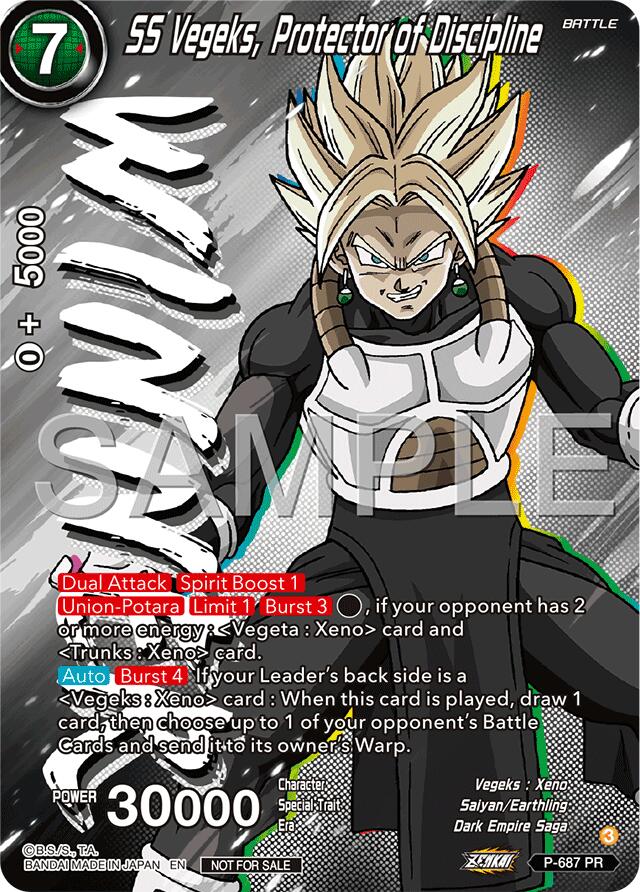SS Vegeks, Protector of Discipline (Zenkai Series Tournament Pack Vol.12) (Winner) (P-687) [Tournament Promotion Cards] | Cracking-Singles