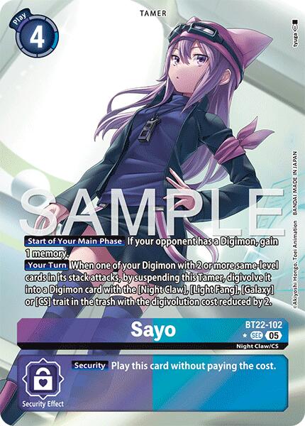 Sayo [BT22-102] (Alternate Art) [Cyber Eden] | Cracking-Singles